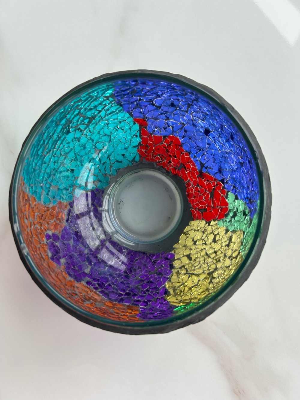 Gaudi' Multicolor Mosaic Glass Bowl Beautiful Gift for Mom